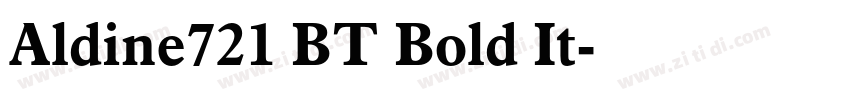 Aldine721 BT Bold It字体转换